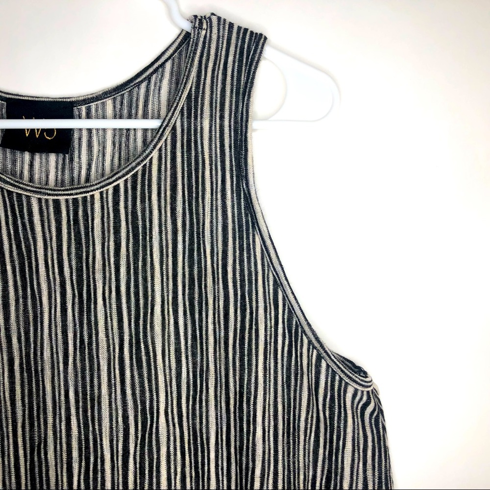 Anthropologie W5 tunic sleeveless blouse with black fringe detail at bot… - Picture 5 of 7